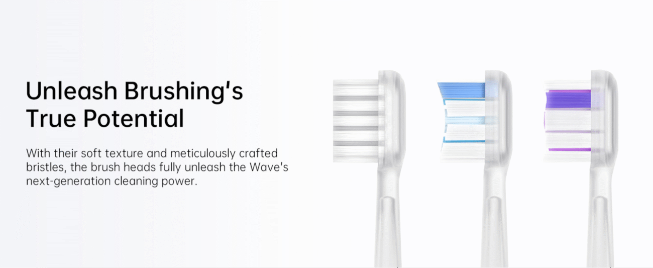 White brush Head with Ultra Whitening support