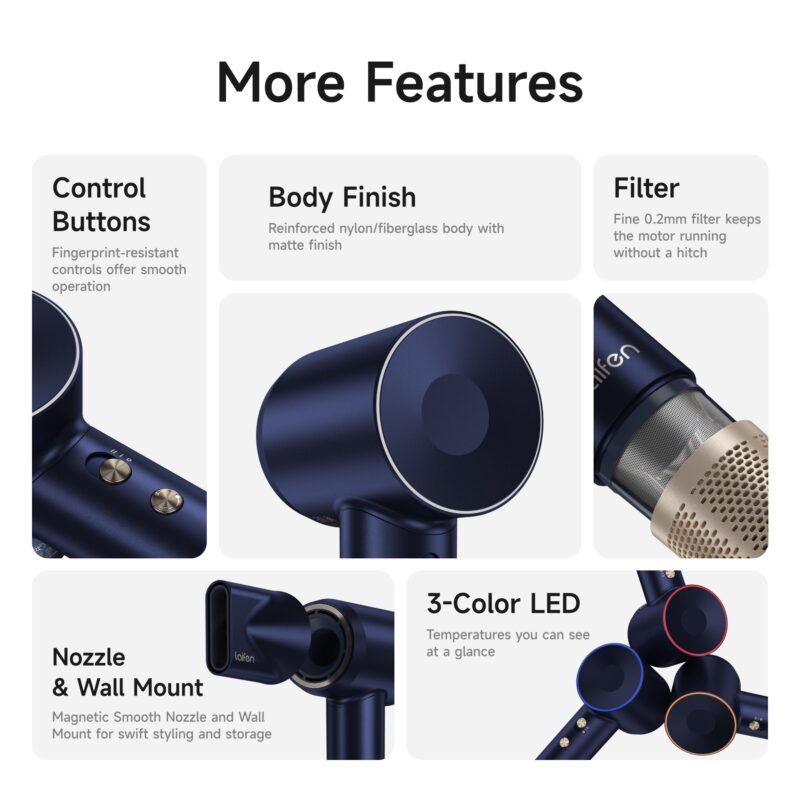 Laifen Swift Premium Hair Dryer - Golden Blue