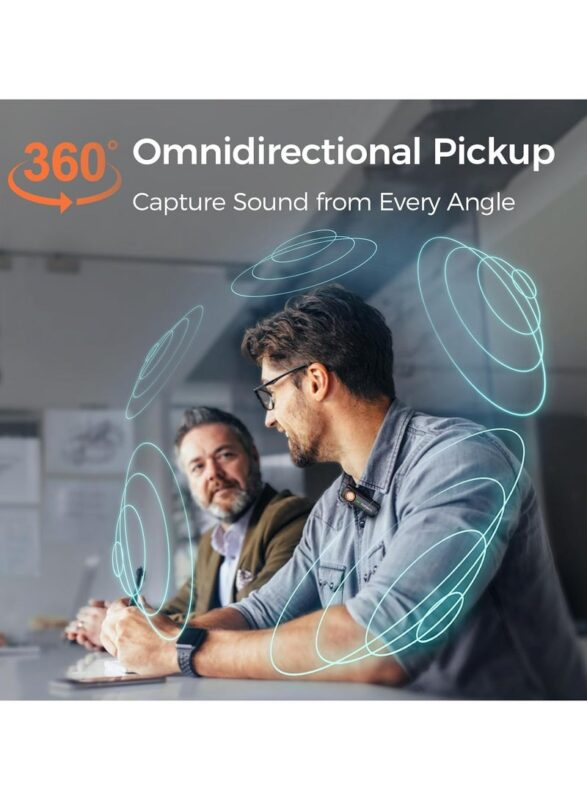 Hohem Mic-01 Lavalier Microphone For Smartphone, (Android Type-C Connector) Plug-Play, Dsp Noise Cancellation, 20H Working Time, Microphone For Interview, Volgs (2 Tx + 1 Rx + Charging Case)