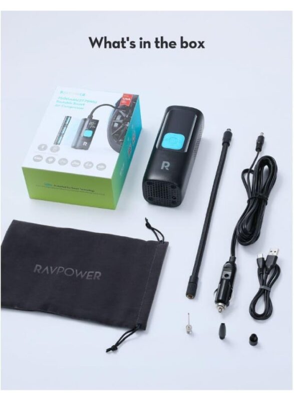 Ravpower Rp-Pc1084 Smart Car Tire Inflator Black
