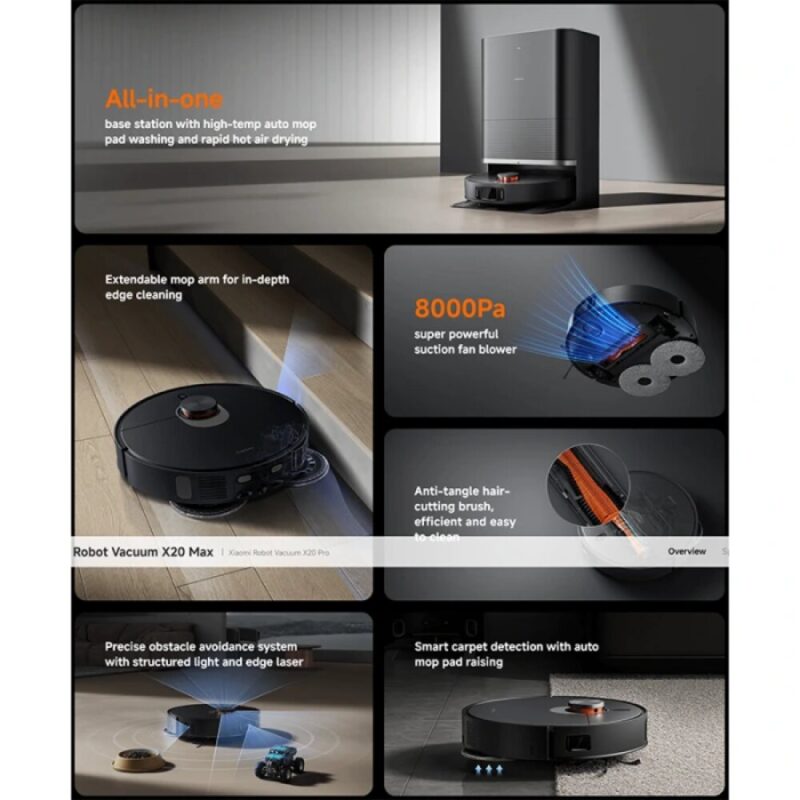 Xiaomi Robot Vacuum X20 Max Uk - Black