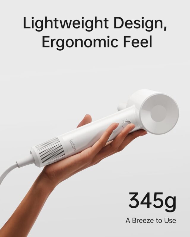 Laifen Se Lite Hair Dryer; 1400W; 19M/S; 100,000 Rpm - White