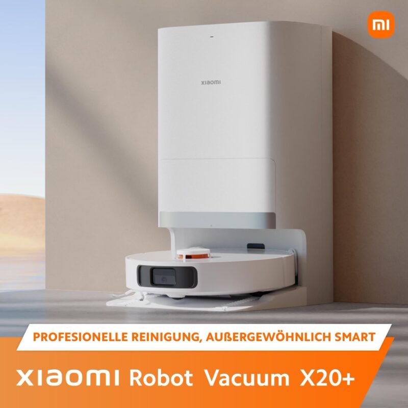 X20+ Smart Robot Vacuum & Floor Cleaner – 6000Pa Suction, Laser Navigation, Dual Mop, Self-Cleaning Station, App & Voice Control 75 W White