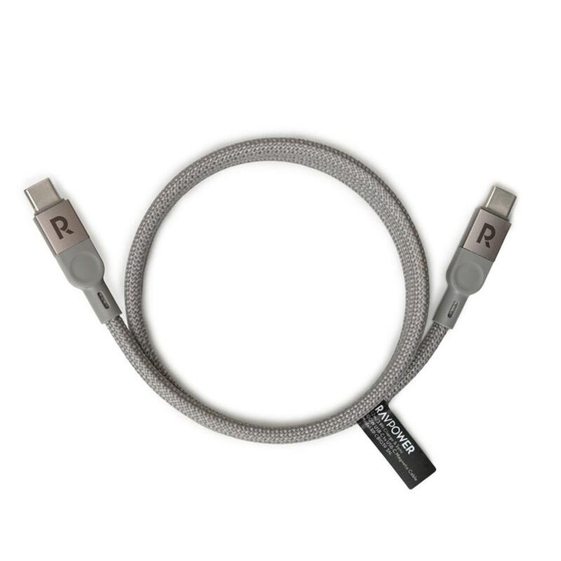 Ravpower 60W Usb-C To Usb-C Cable, 1.2M – Grey