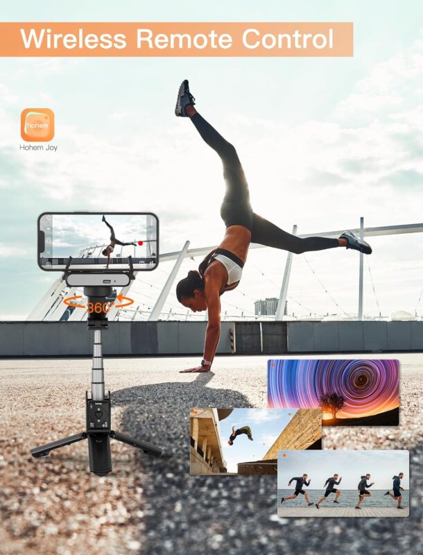 Hohem Isteady Q Smart Tripod Gimbal, with Face Tracking & 360°Rotation - White