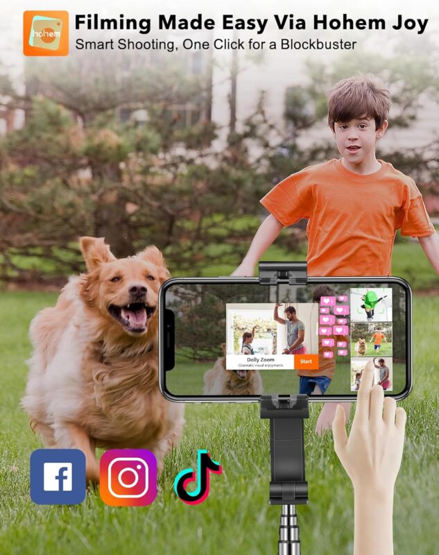 Hohem Isteady Q Smart Tripod Gimbal, with Face Tracking & 360°Rotation - White