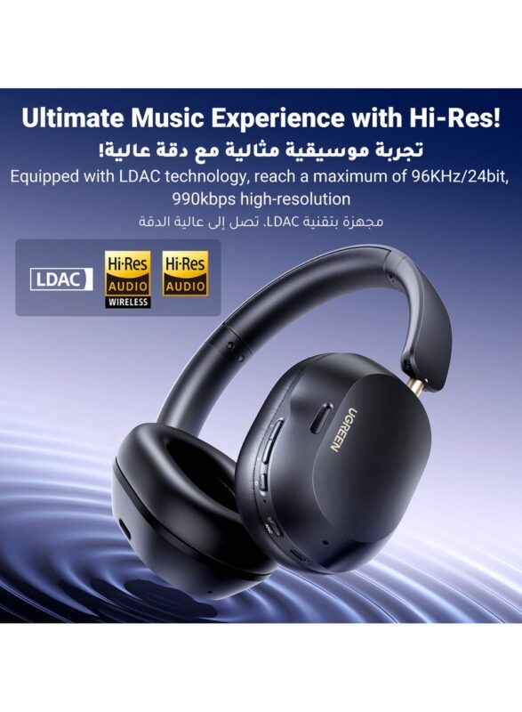 Ugreen Hitune Max5C Hybrid Active Noise-Cancelling Headphones Black