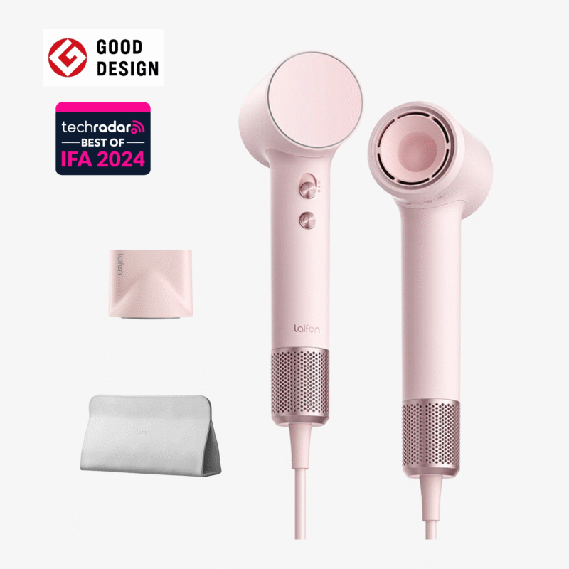 Laifen Mini Hair dryer; 1100W; 19m/s; 110,000 RPM _ Pink
