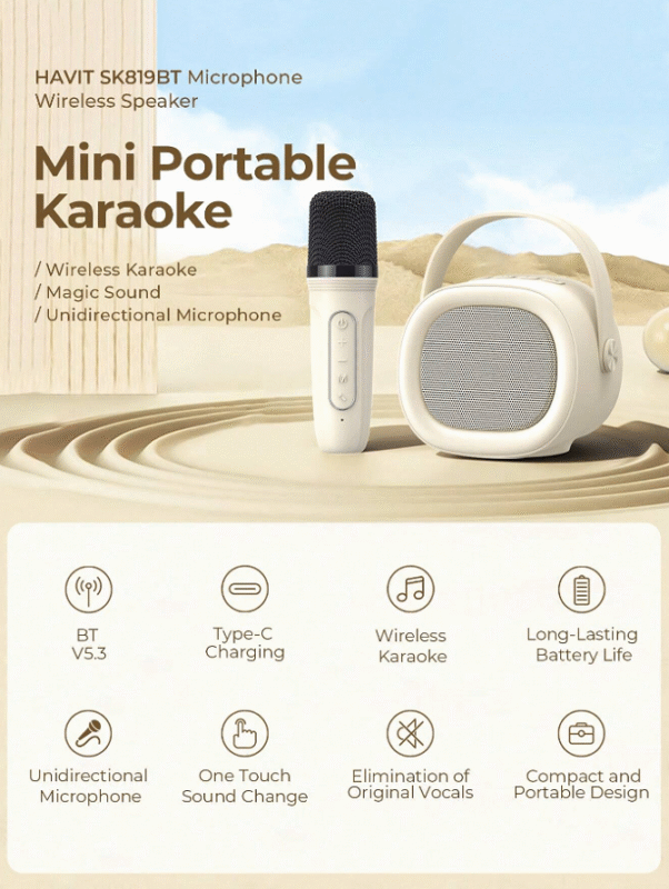 Havit Audio series-Bluetooth speaker SK819BT BEIGE