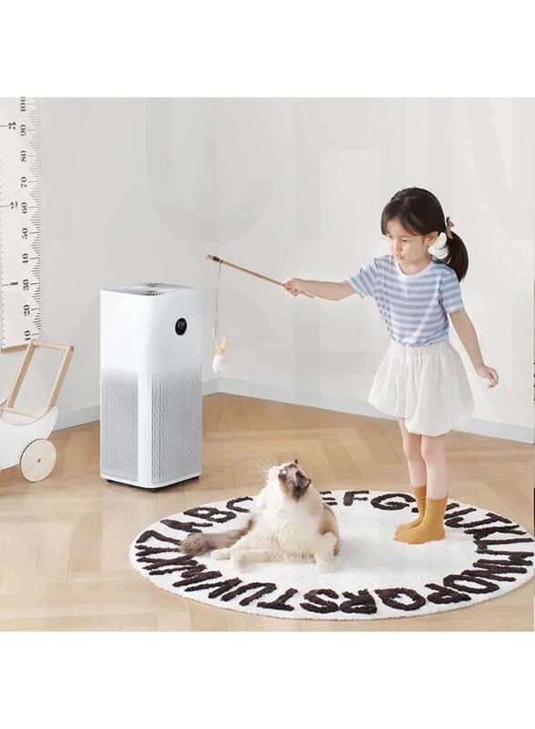 Smart Air Purifier 4 Pro 500M³/H, Hepa & Carbon Filter, Oled Display, Smart Control, Low Noise – Ideal For Large Rooms Up To 60M², Removes Allergens, Pollutants & Odors – White