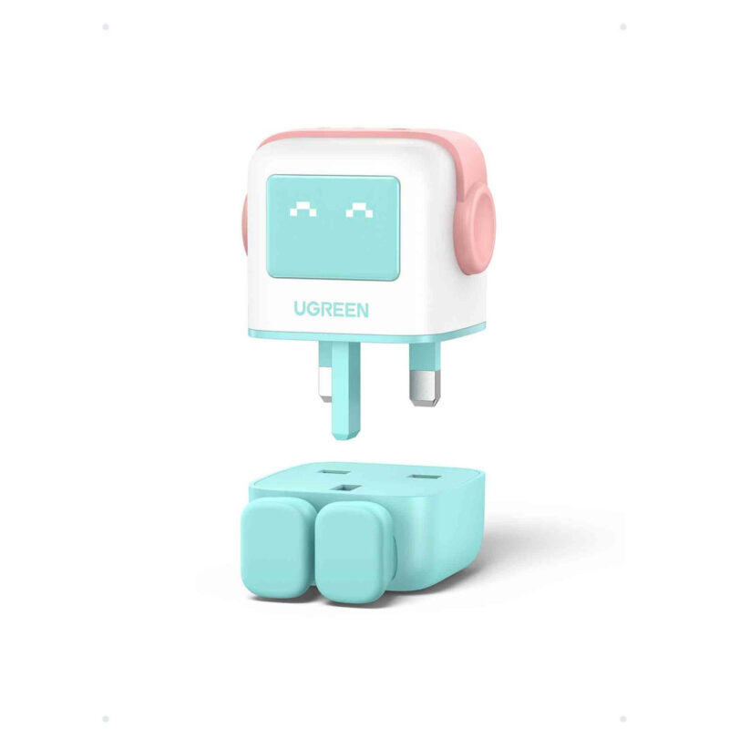 Ugreen Nexode 65W - 3-Port Gan Fast Charger - Pink Blue