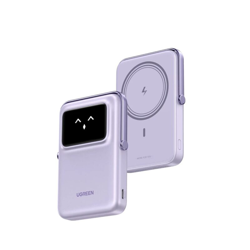 Ugreen Uno Magnetic Wireless Power Bank   10000Mah 20W   Purple