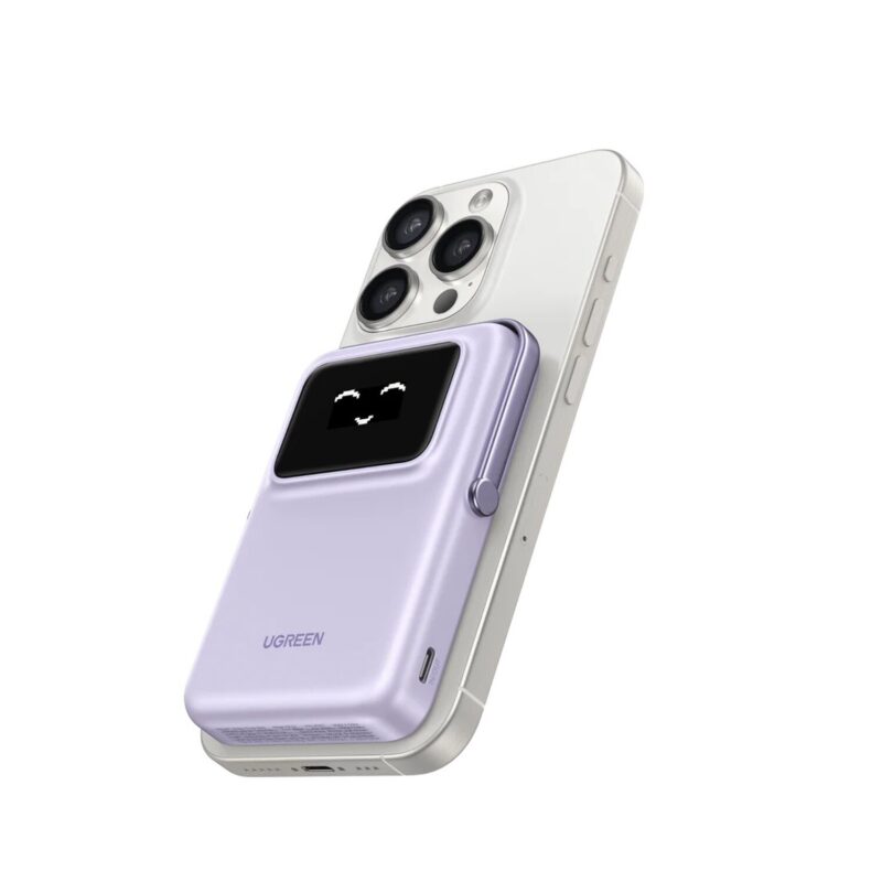 Ugreen Uno Magnetic Wireless Power Bank   10000Mah 20W   Purple