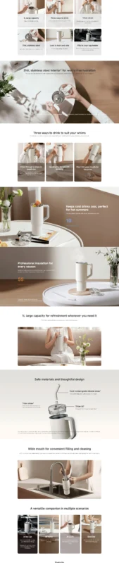 Xiaomi Drinking Cup with Lid and Straw