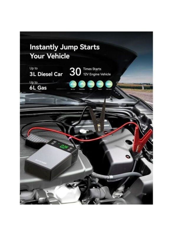 Ravpower 2 In 1 Jump Starter With Air Compressor 12000Mah (44.4Wh)