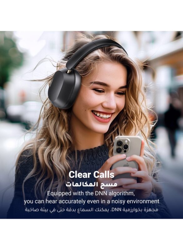 Ugreen Hitune Max5C Hybrid Active Noise-Cancelling Headphones Black