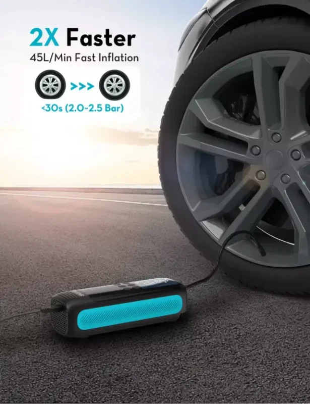 Ravpower Rp-Pc1084Pro Smart Car Tire Inflator Black