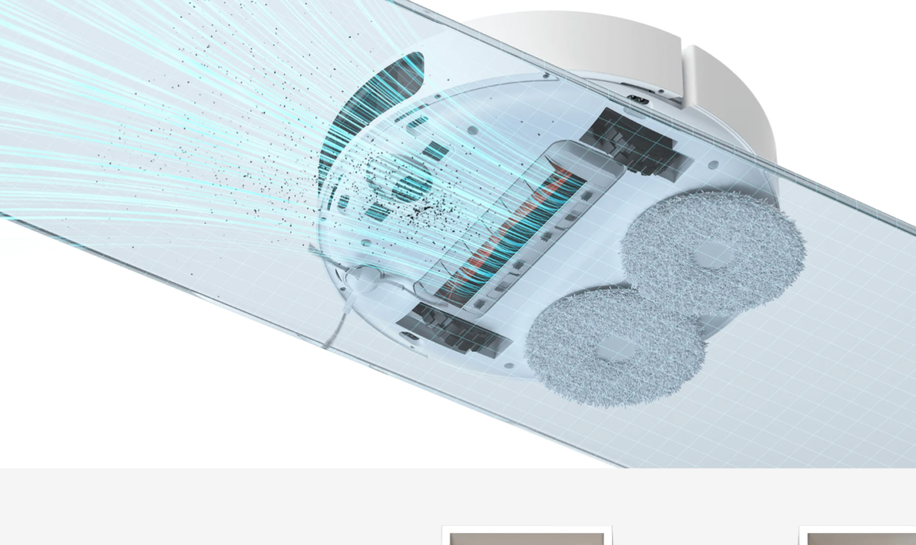 Xiaomi Robot Vacuum S10 Plus With Ultra-Sensitive Position Identification System & Dual-Pad Pressure Mopping - White