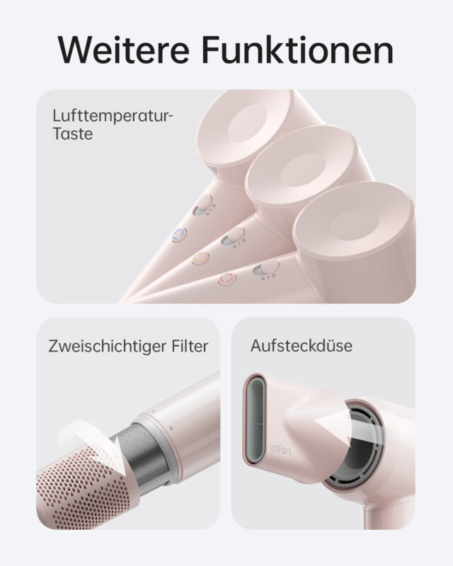 Laifen Se Lite Hair Dryer; 1400W; 19M/S; 100,000 Rpm