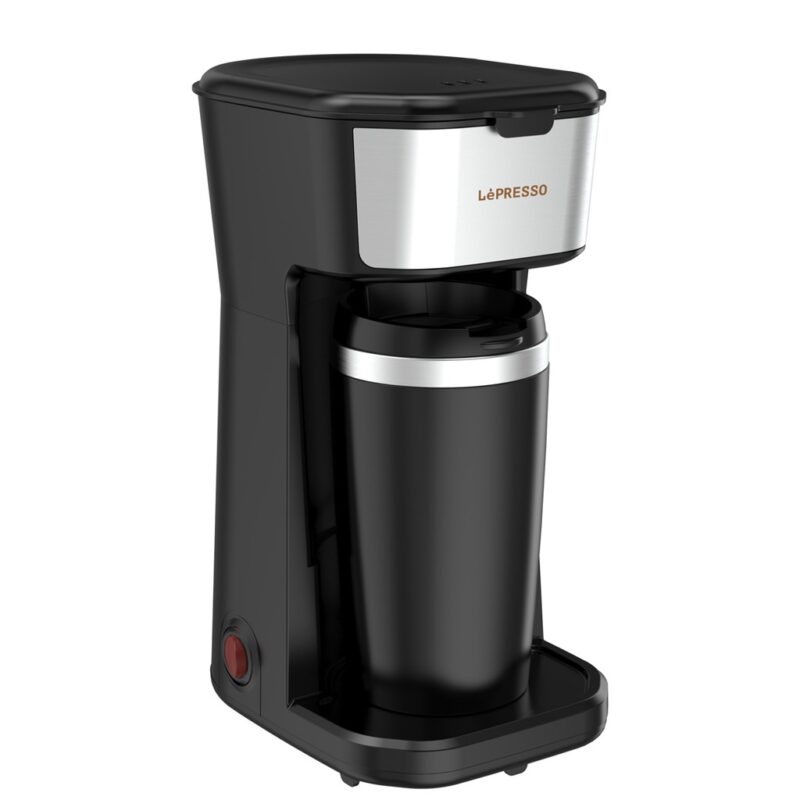 Lepresso Coffee Maker With Travelling Mug 450W - Black