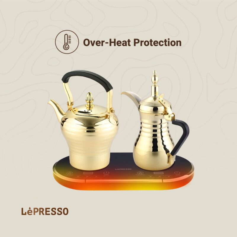 Lepresso Dual Pot Arabic Coffee And Tea Dallah - Gold