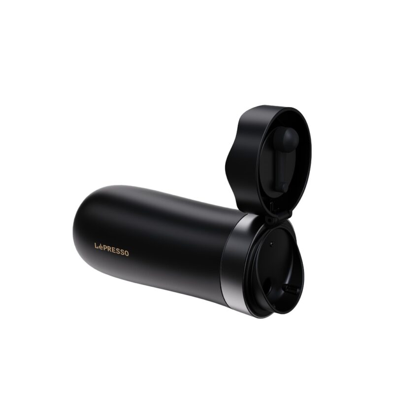 Lepresso Insulated Mug With French Press - Black