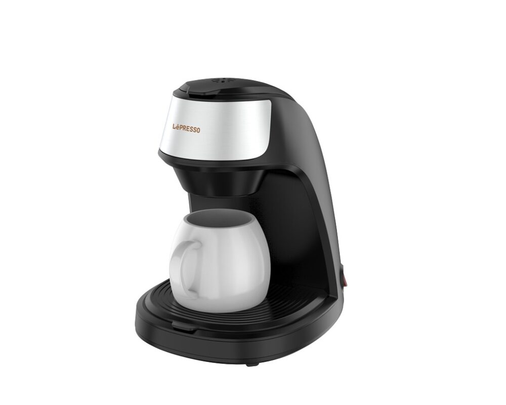 Lepresso Mini Coffee Maker With Mug 450W - Black