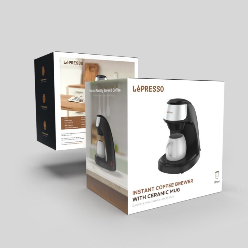 Lepresso Mini Coffee Maker With Mug 450W - Black