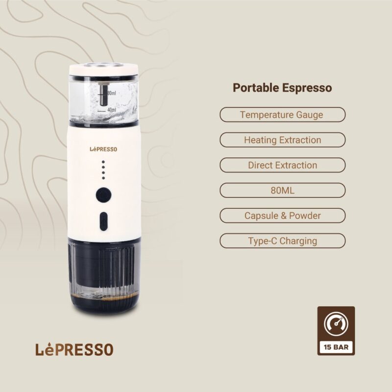 Lepresso Portable Espresso Machine - White