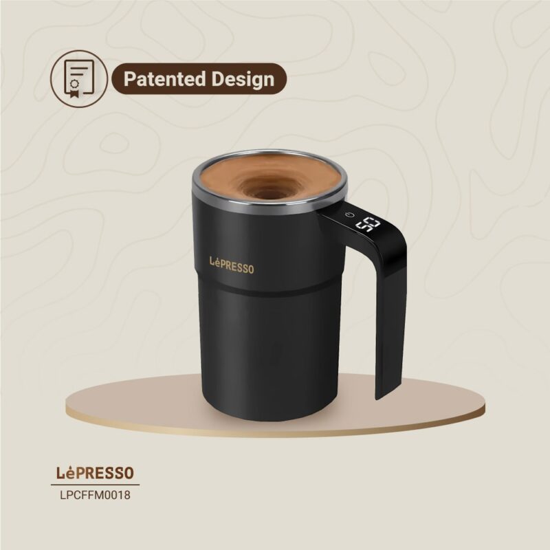 Lepresso Stirmagic Auto Stirring Mug - Black