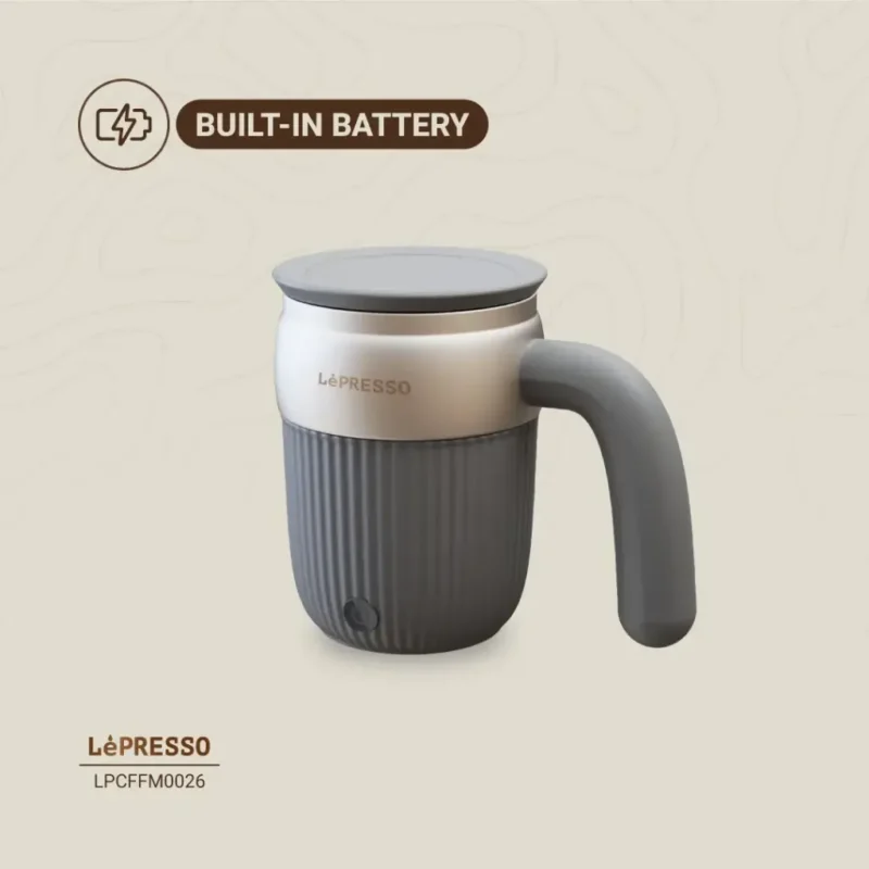 Lepresso Auto Magnetic Stirring Mug 450Ml - Gray