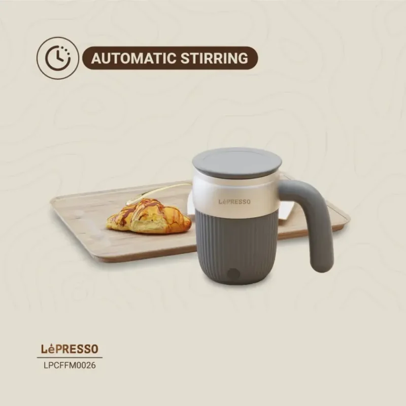 Lepresso Auto Magnetic Stirring Mug 450Ml - Gray