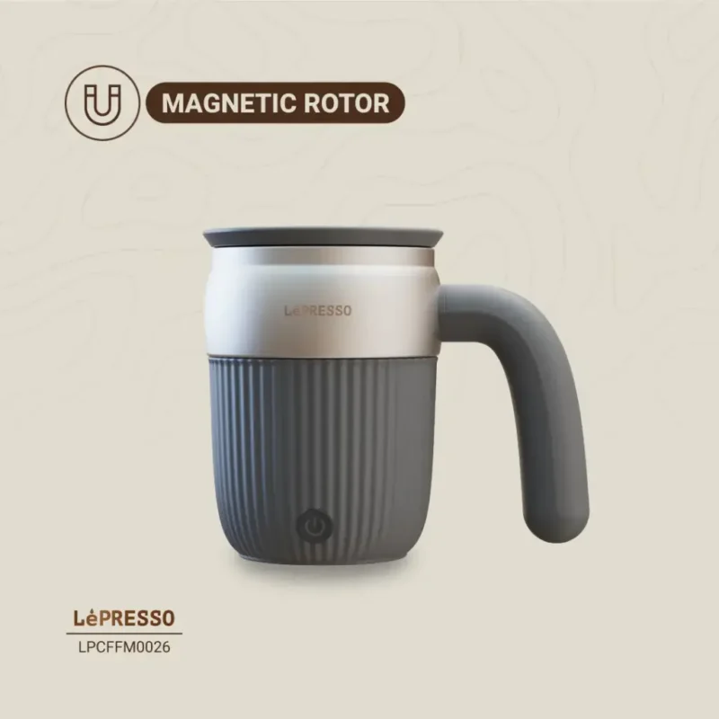 Lepresso Auto Magnetic Stirring Mug 450Ml - Gray