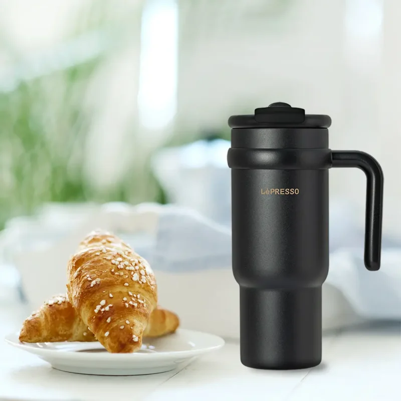 Lepresso Thermo Flask Insulated Mug - Black