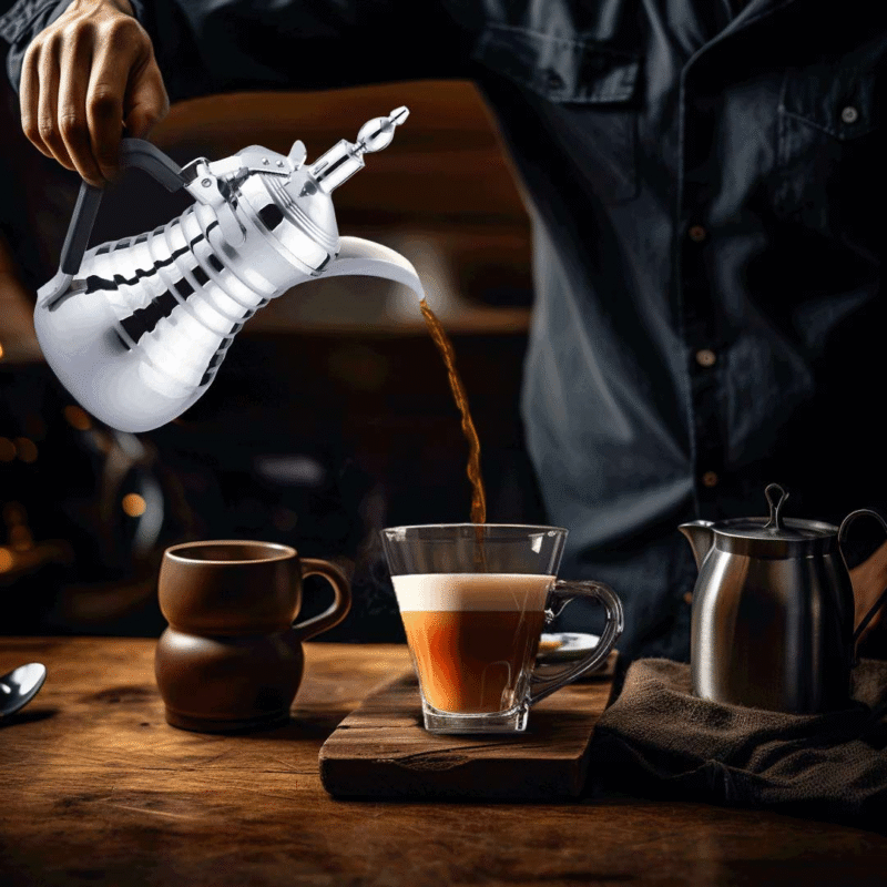 Lepresso Dual Pot Arabic Coffee And Tea Dallah - Silver