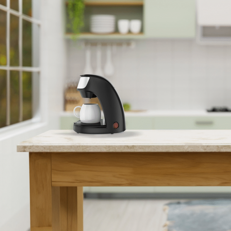 Lepresso Mini Coffee Maker With Mug 450W - Black