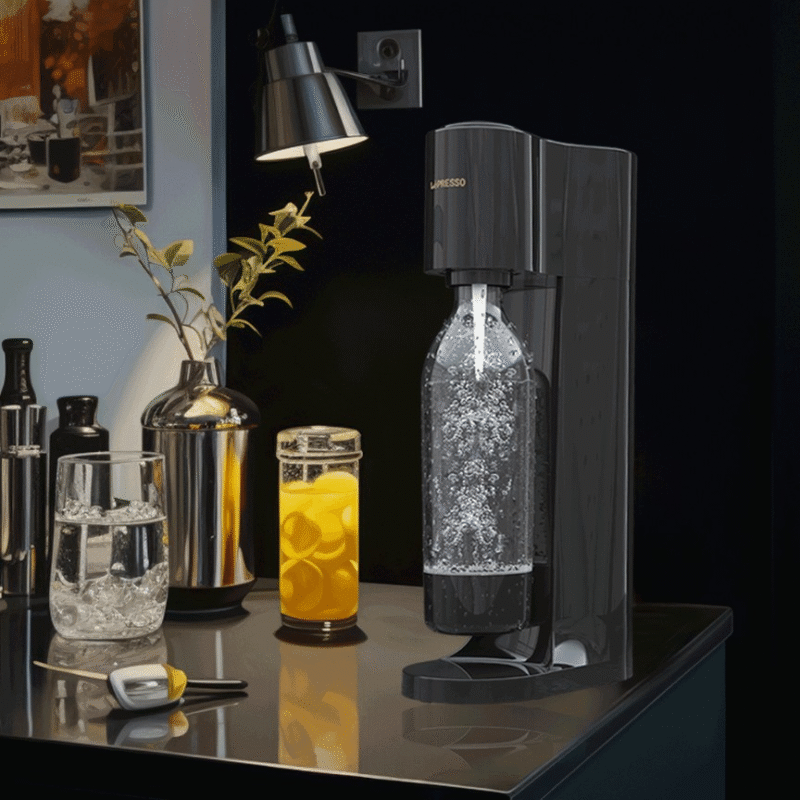 Lepresso Sparkling Water Instant Carbonation Machine - Black