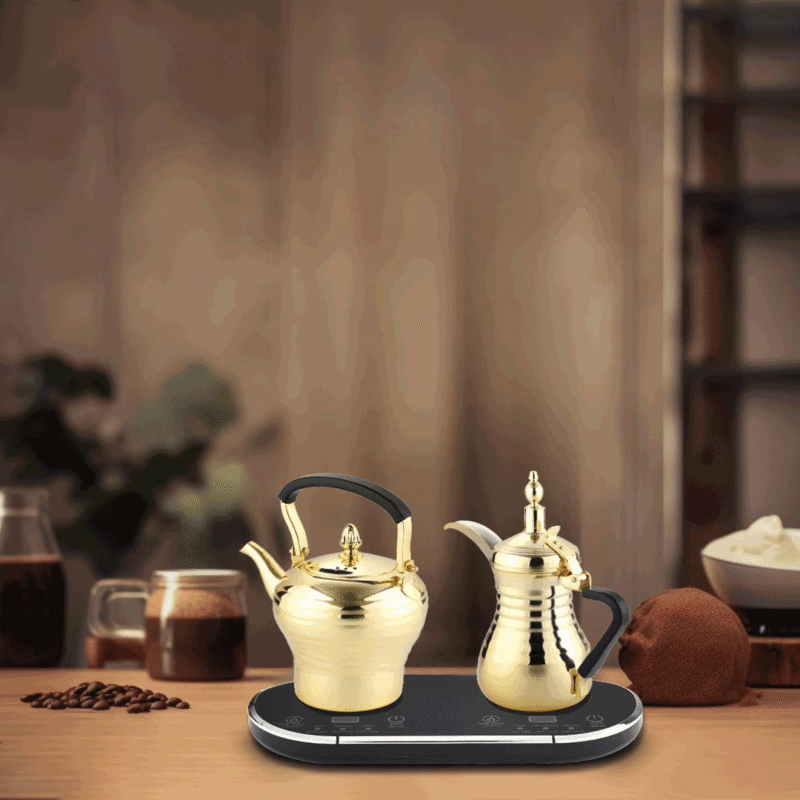 Lepresso Dual Pot Arabic Coffee And Tea Dallah - Gold